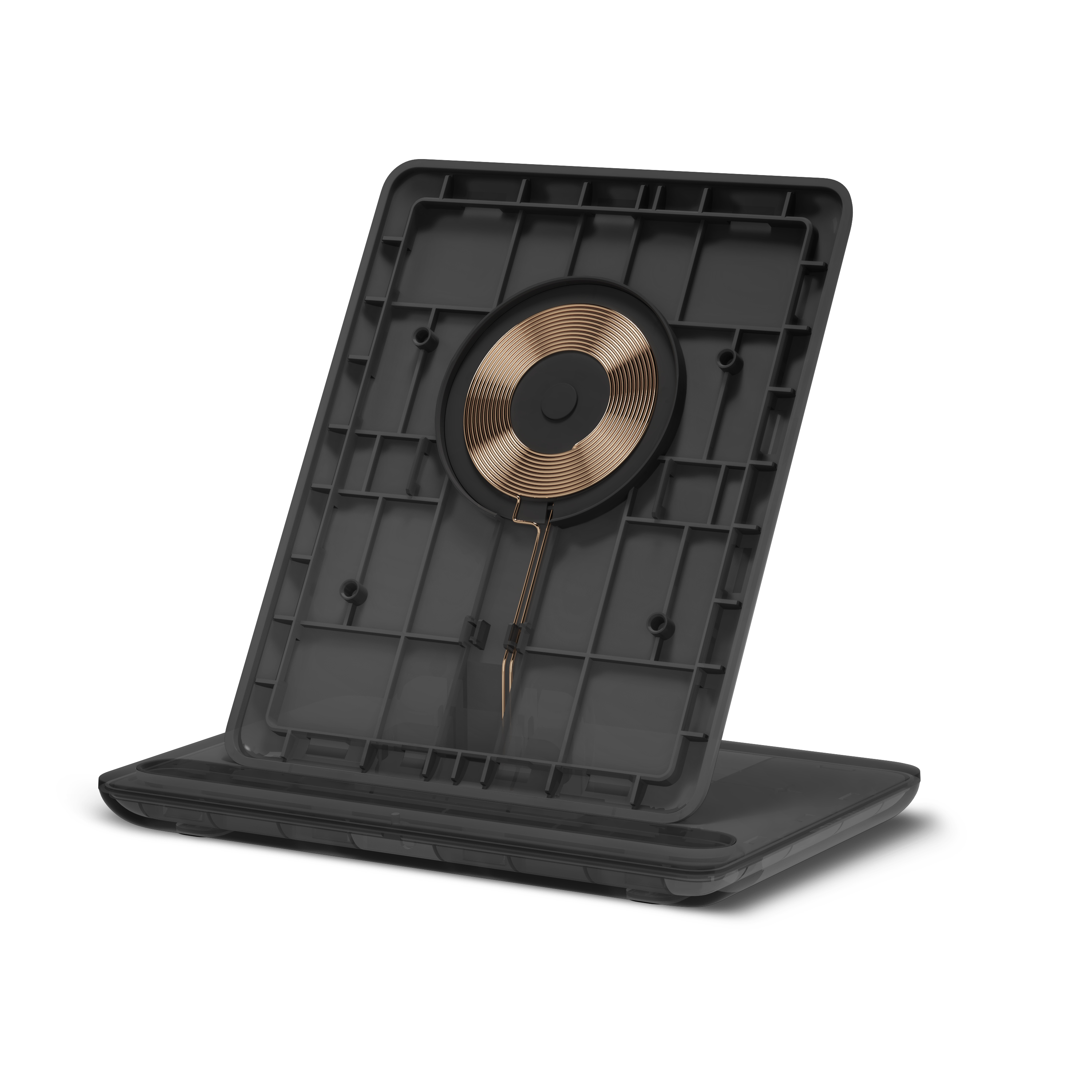 Where are the charging coils located?