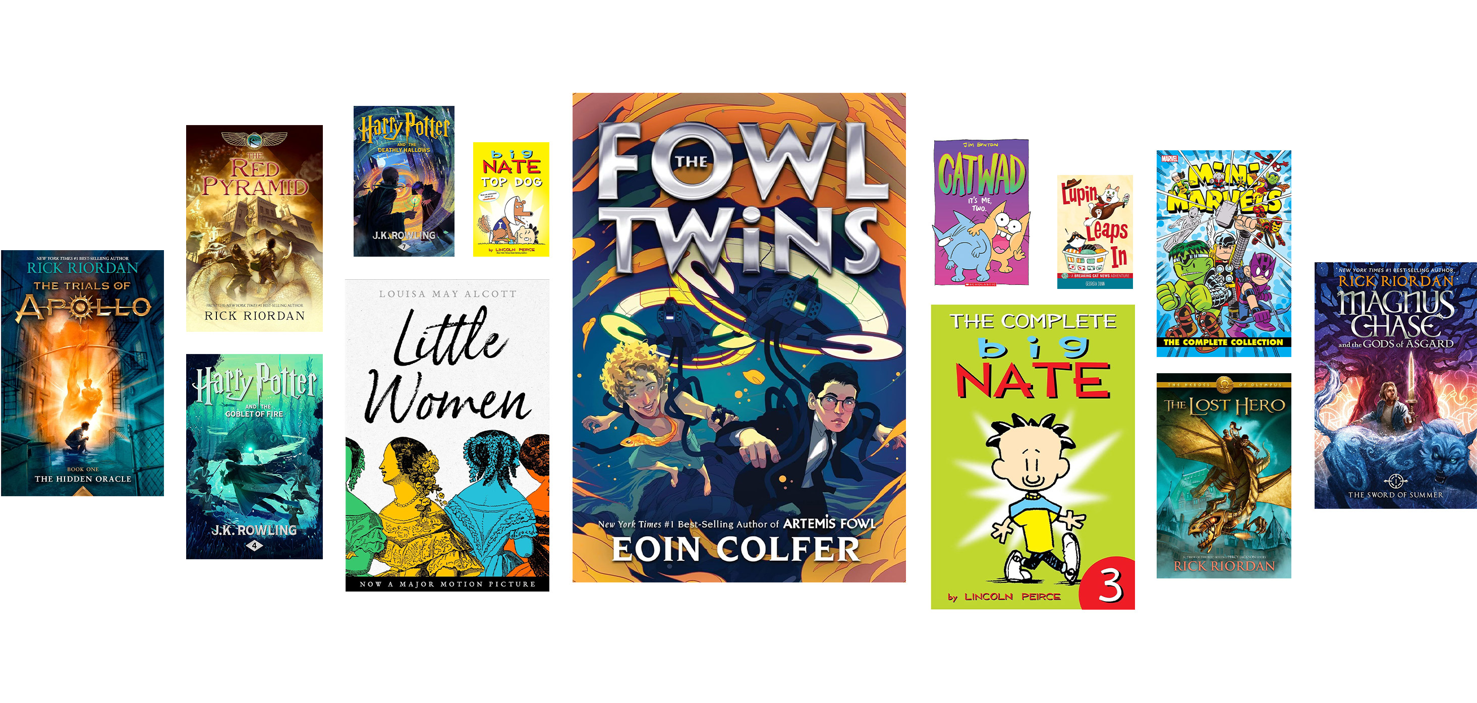 Assorted children’s books.