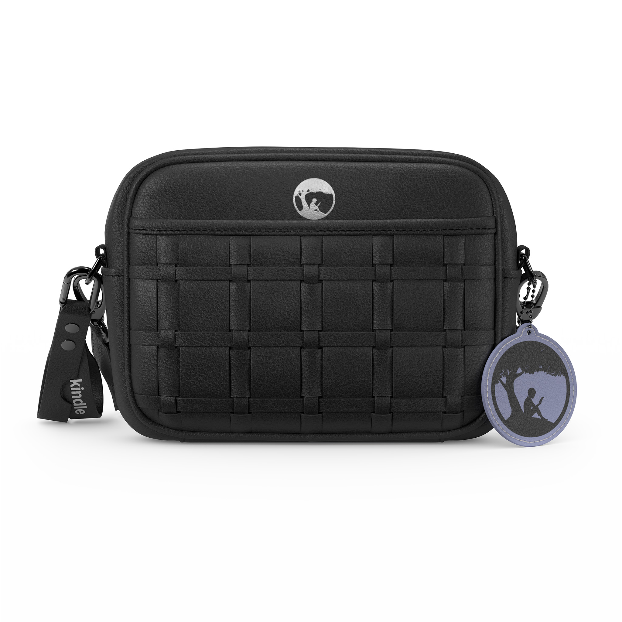 Kindle Sling Bag SCAD Designer Collection Premium Recycled Leather Crossbody with Wristlet Keychain Stand & Charm
